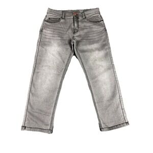 Mugsy Beans Jeans Men's 32x30 Gray Cotton Denim Tapered Faded Workwear Stretch